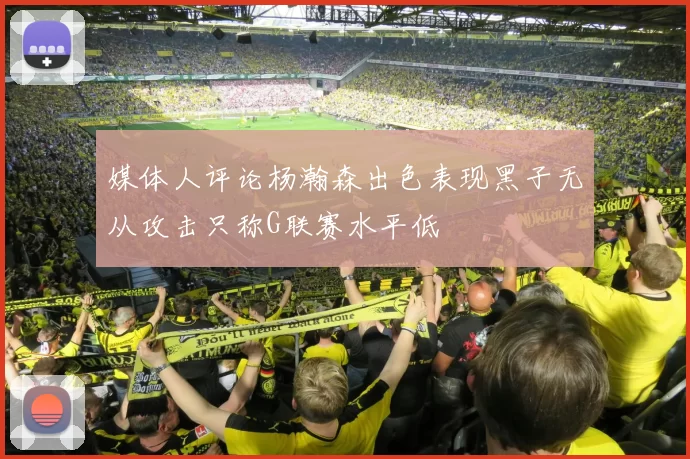 媒体人评论杨瀚森出色表现黑子无从攻击只称G联赛水平低